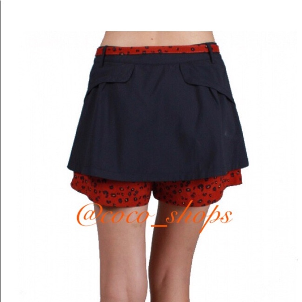 Final Sale Navy  Orange Skort/ Short - Picture 2 of 6